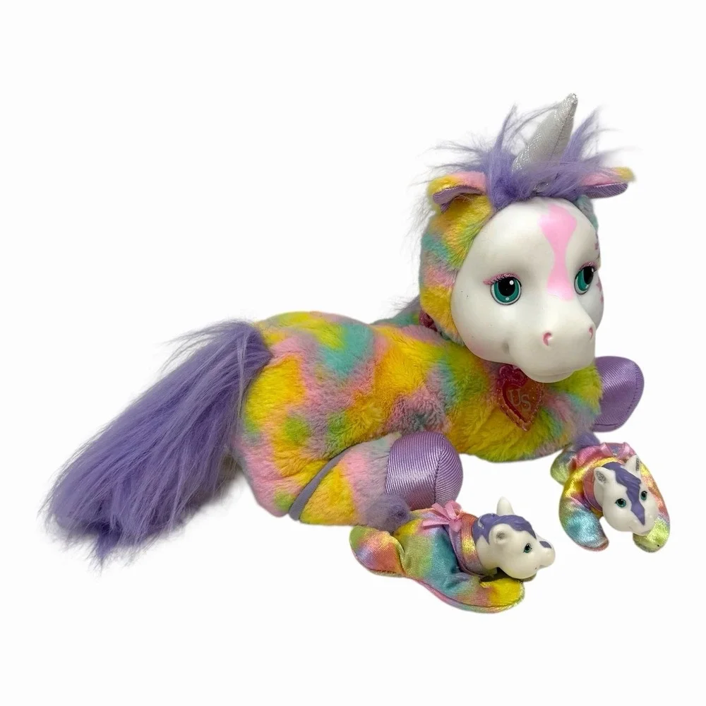 2018 Unicorn Surprise Plush Pastel Tie Dye Mom‎ 2 Babies Pastel Stuffed Doll 10